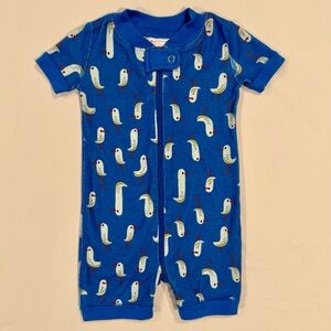 Hanna Andersson Baby Zip Shortie Sleeper Boys 0-3M 50 cm Girls Seagulls Organic